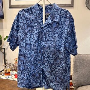 Pataloha Men's Casual Blue Floral Shirt